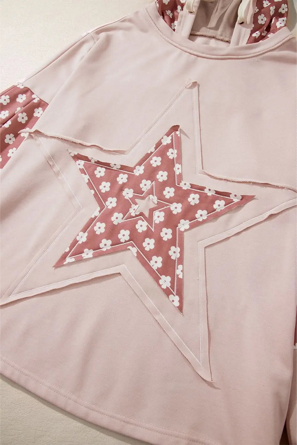 Floral star patchwork hoodie - Love Salve